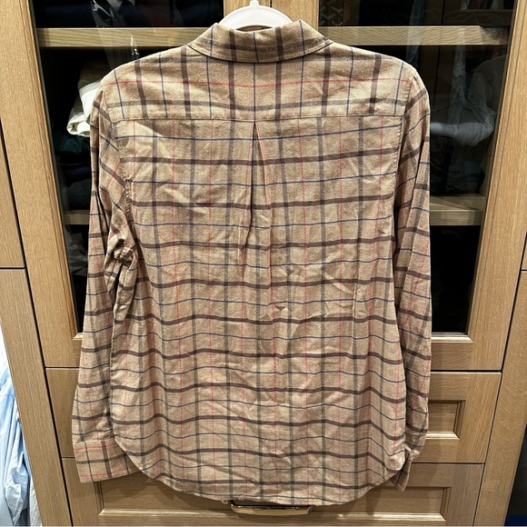 Jenni Kayne Womens Lightweight Flannel Plaid Button-Up Shirt Minimalist Luxury - Picture 3 of 9